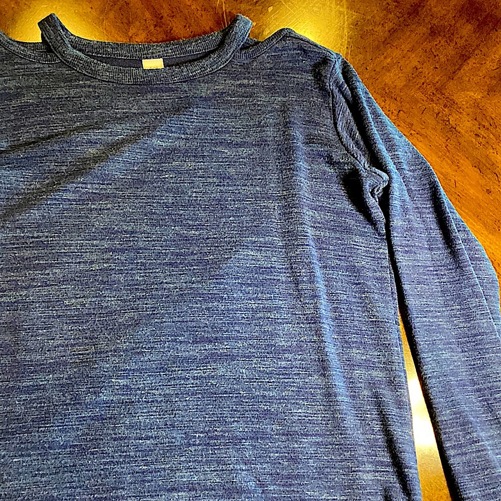 Blue long sleeved shirt